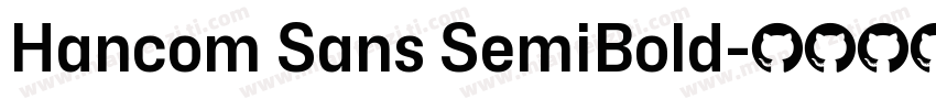 Hancom Sans SemiBold字体转换